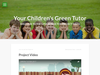 Your Children's Green Tutor homepage